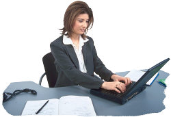 Woman at desk